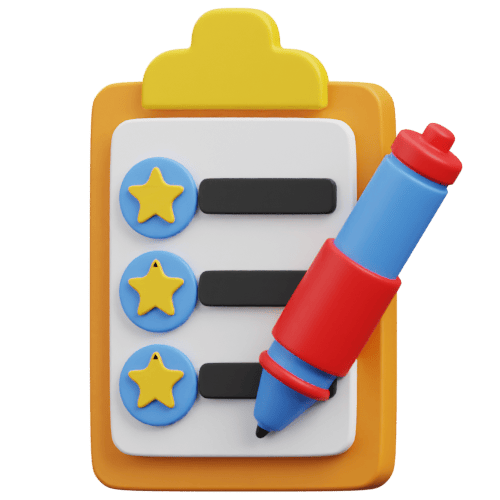 3D clipboard checklist icon for dental content strategy and patient education