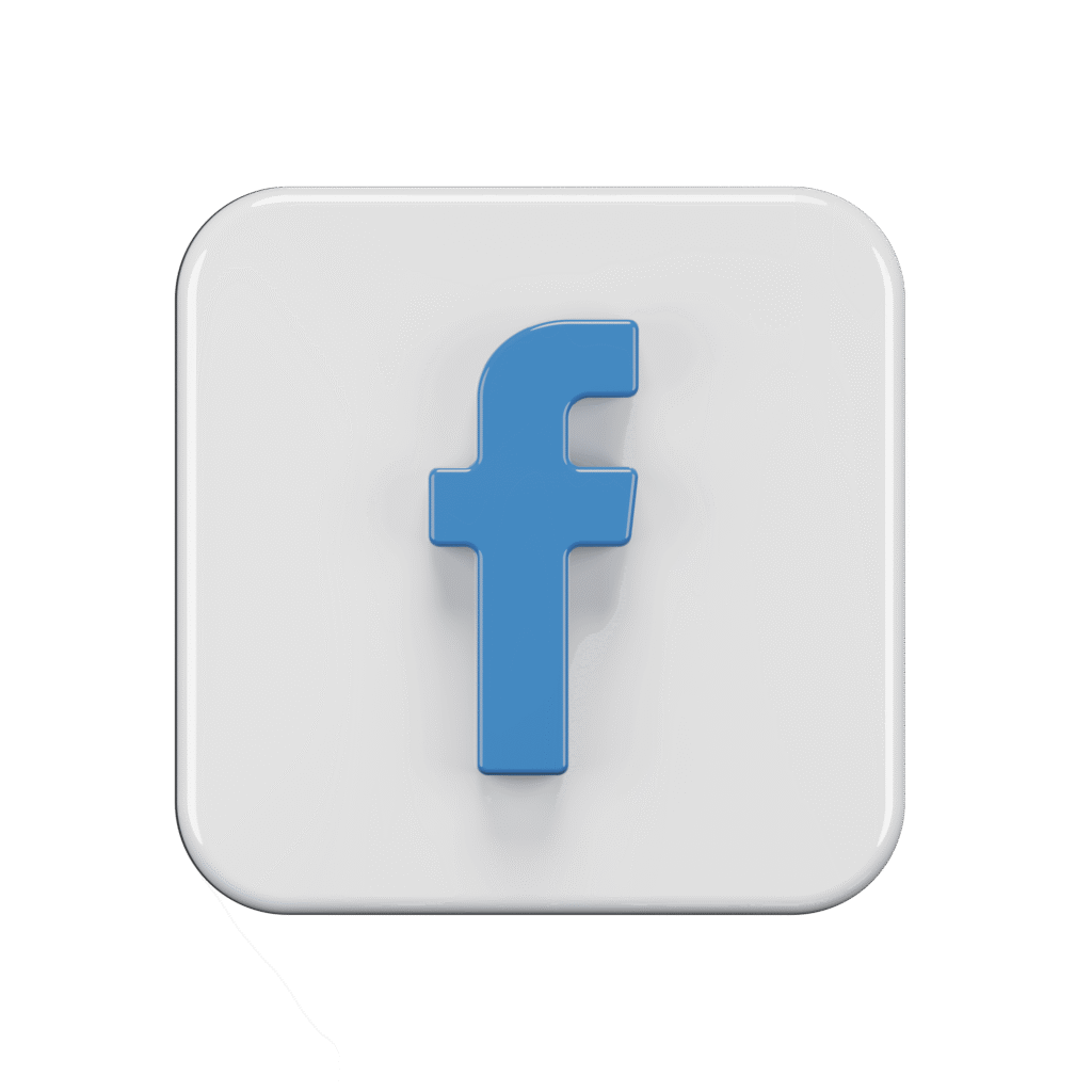 3D Facebook icon for dental community building and trust development in Dubai UAE