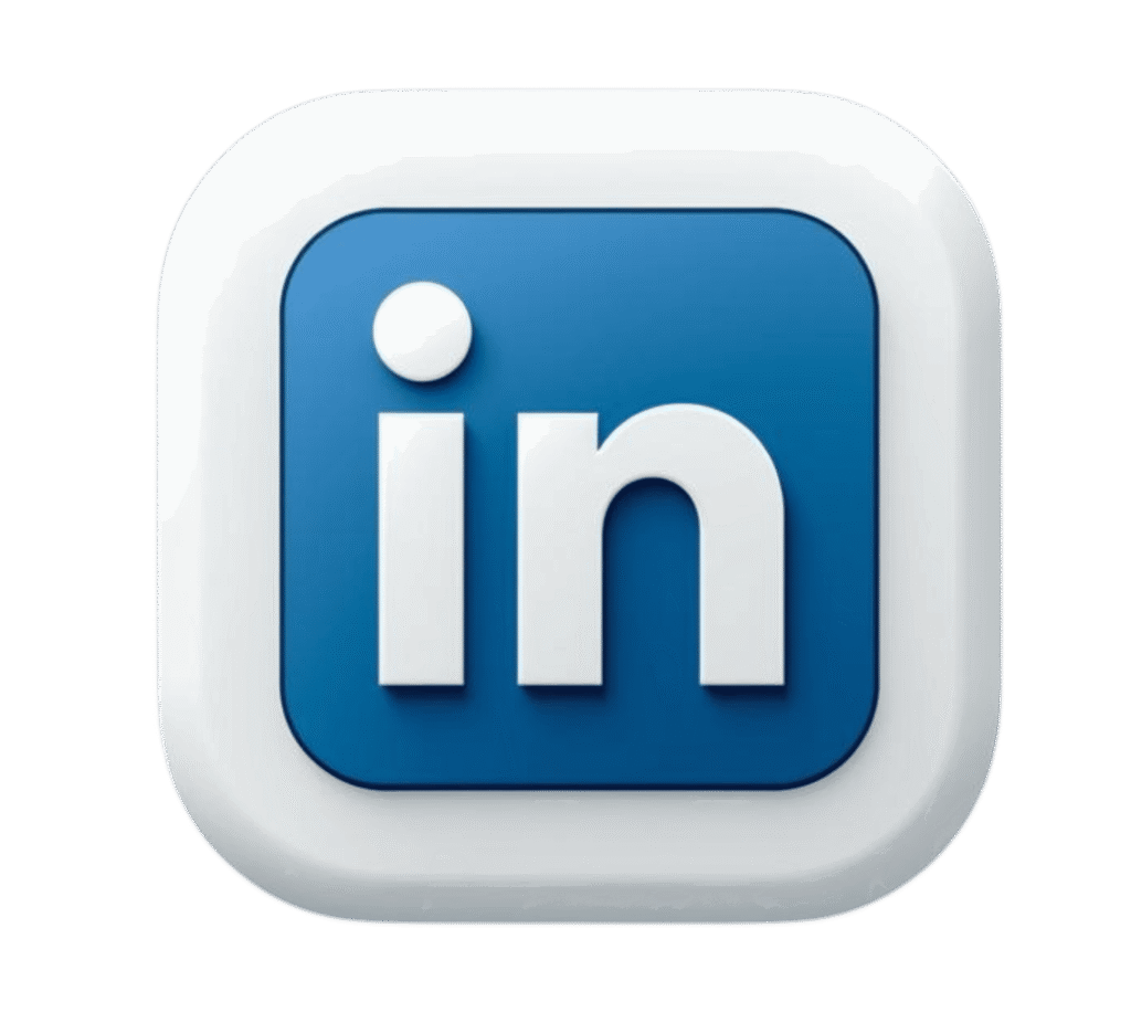 3D LinkedIn icon for dental B2B networking corporate partnerships and professional thought leadership UAE