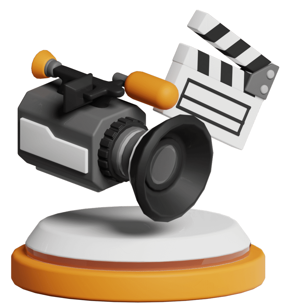 3D video production icon for dental clinic marketing