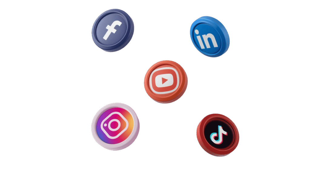 3D social media consistency icon for dental clinics UAE