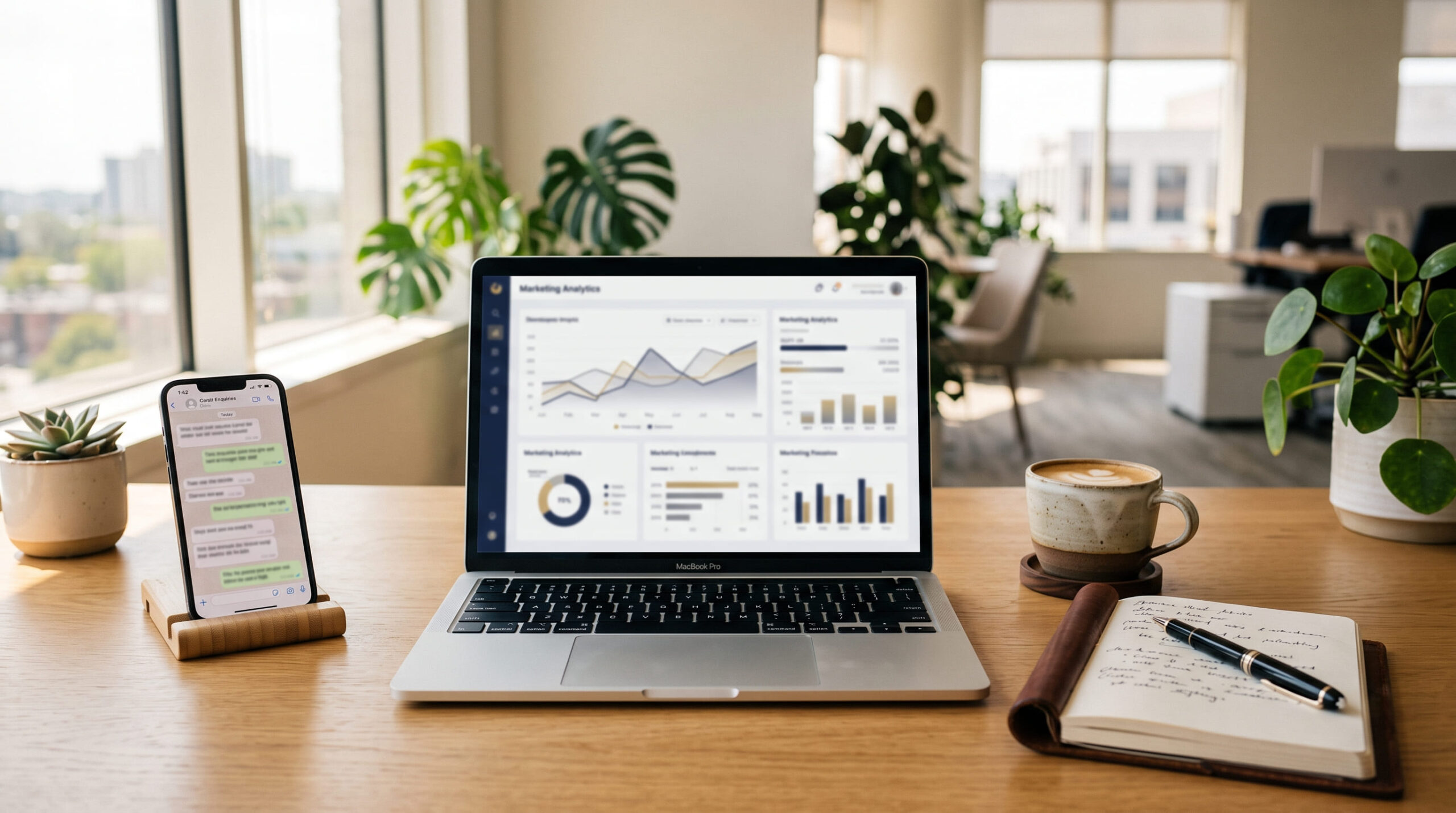 Dental marketing services in the UAE — client enquiries and campaign performance dashboard